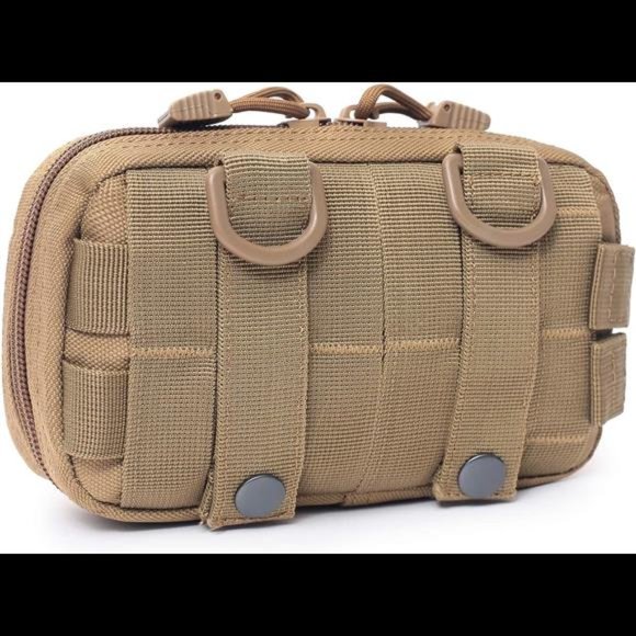 Tactical Molle Horizontal Admin Pouch Compact Nylon Tool Bag with Shoulder Strap - Picture 3 of 6